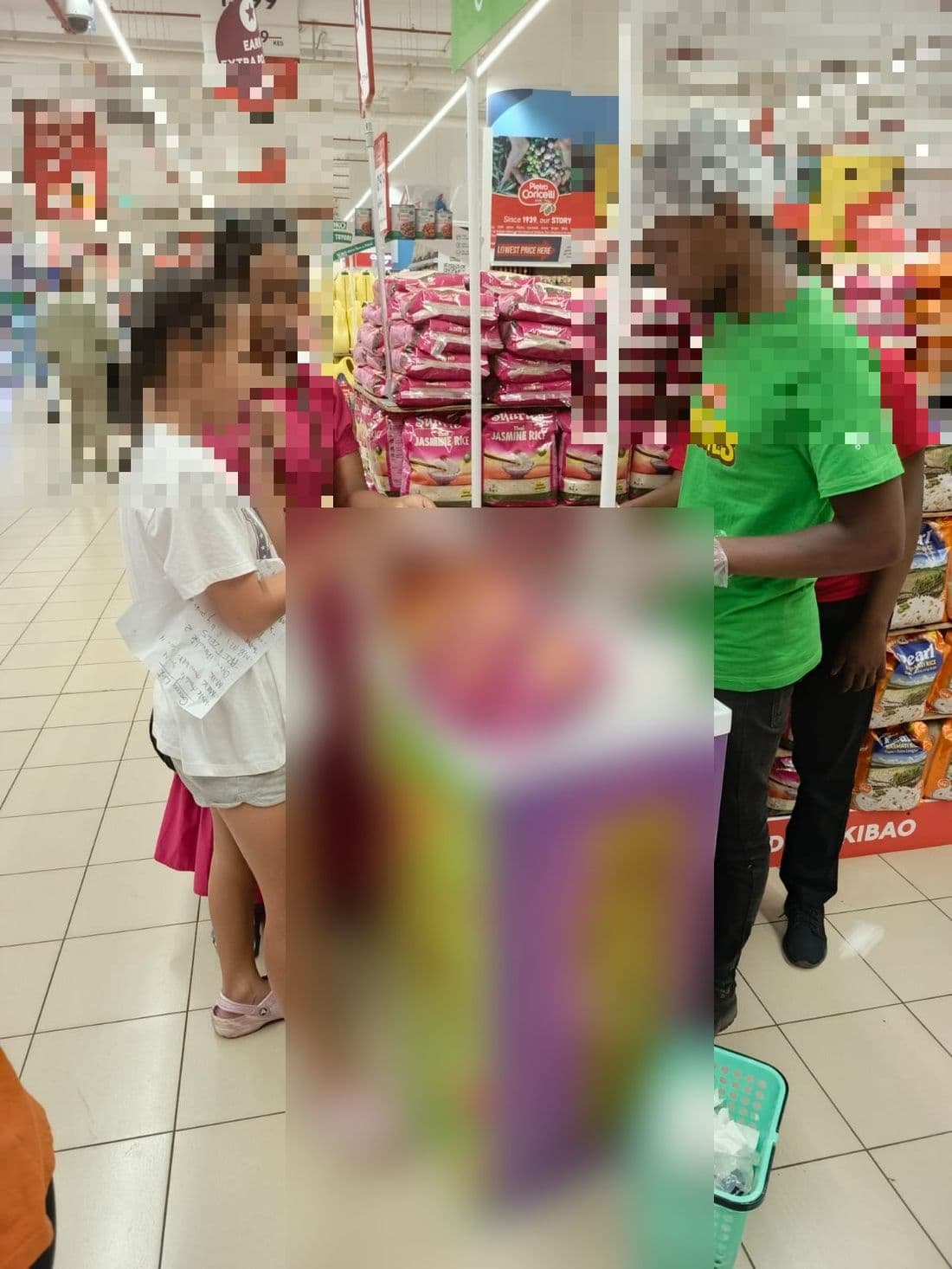 Brand activation team engaging shoppers in a supermarket