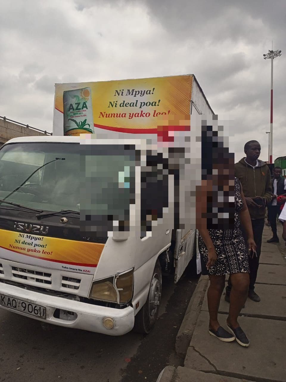 Branded roadshow truck on a Kenyan street